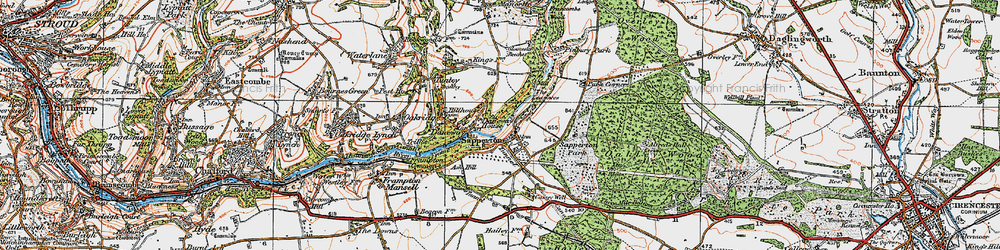 Old map of Daneway in 1919