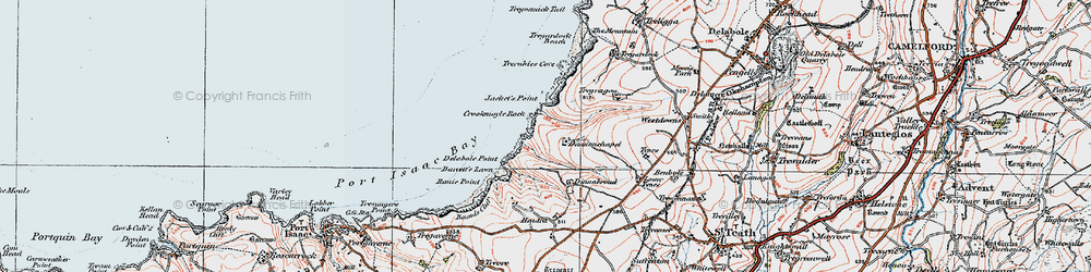 Old map of Barrett's Zawn in 1919