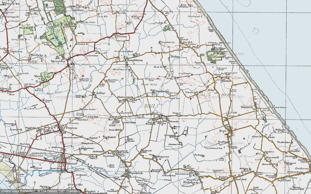 Old Map of Danthorpe, 1924 in 1924