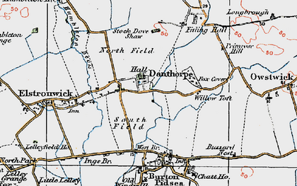 Old map of Danthorpe in 1924