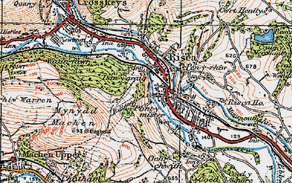 Old map of Danygraig in 1919