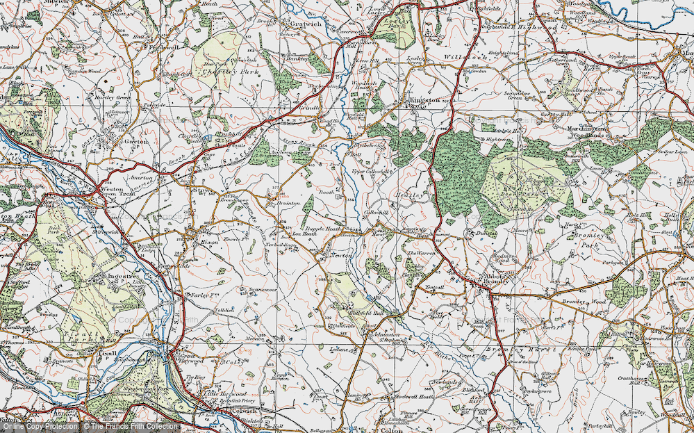 Old Map of Dapple Heath, 1921 in 1921