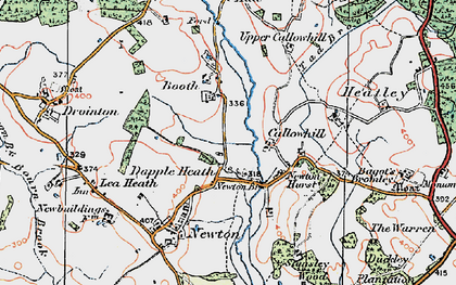 Old map of Dapple Heath in 1921
