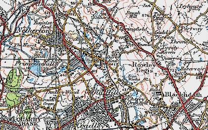 Old map of Darby End in 1921