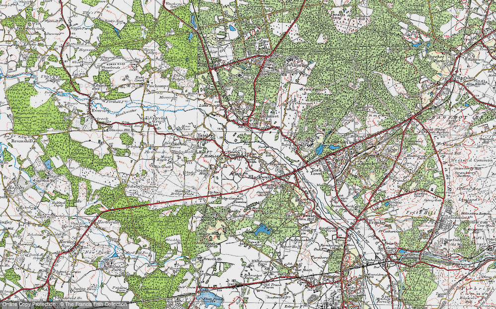 Old Map of Darby Green, 1919 in 1919