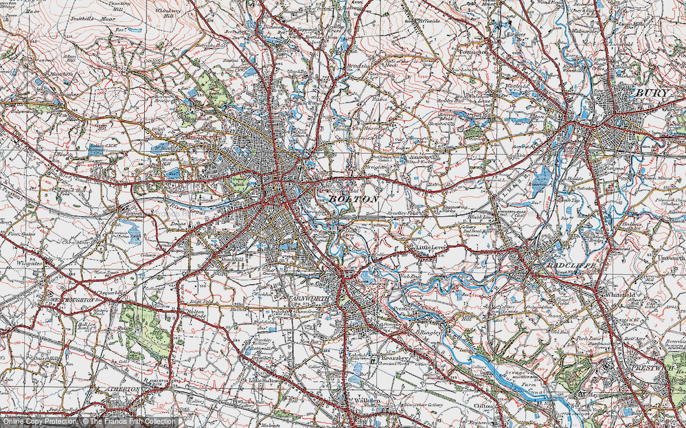 Old Map of Darcy Lever, 1924 in 1924