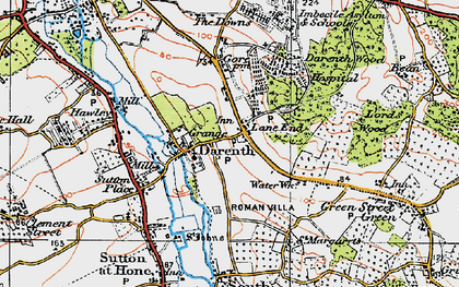 Old map of Darenth in 1920