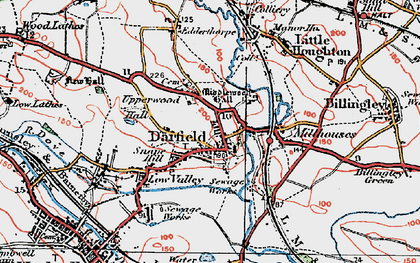 Old map of Darfield in 1924