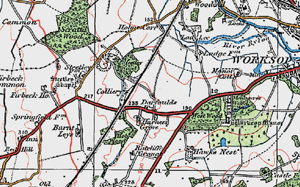 Old map of Darfoulds in 1923