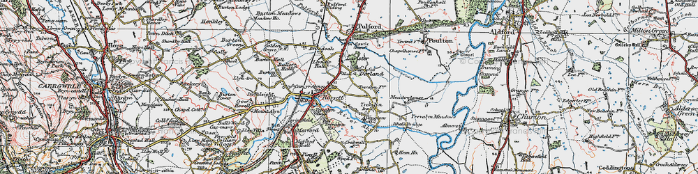 Old map of Darland in 1924