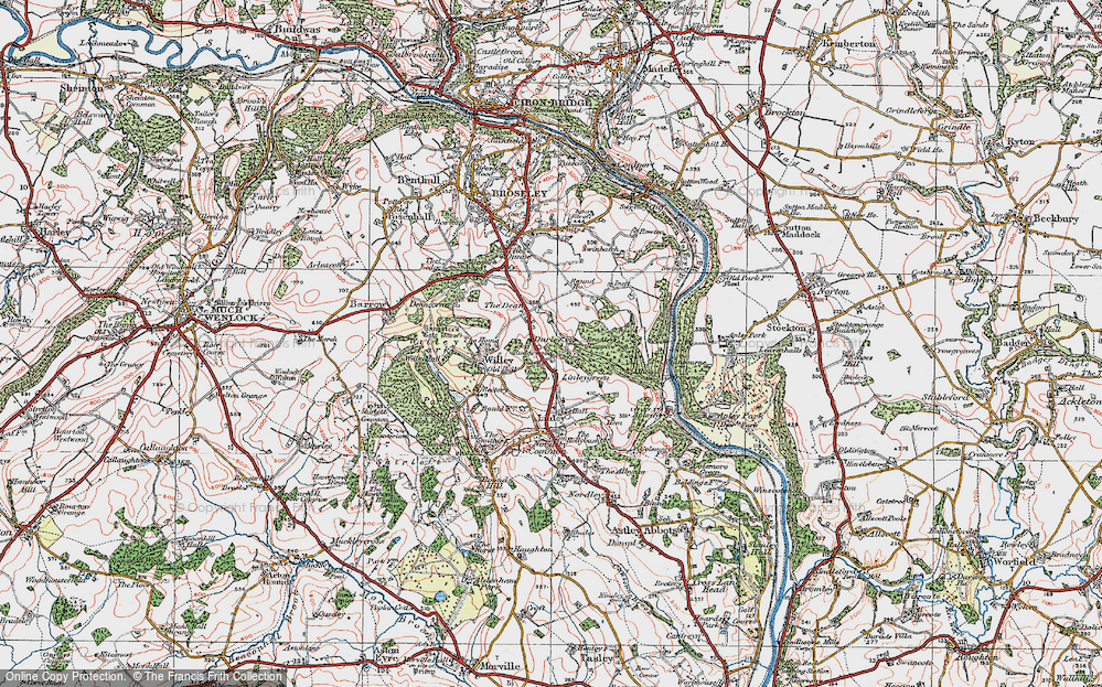 Old Map of Darley, 1921 in 1921
