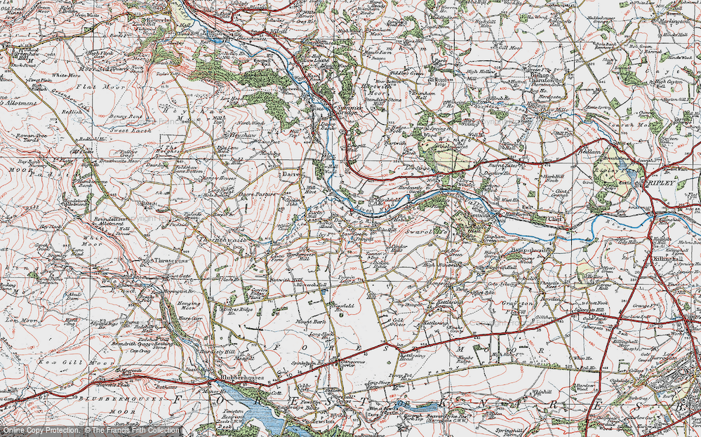 Old Map of Darley, 1925 in 1925