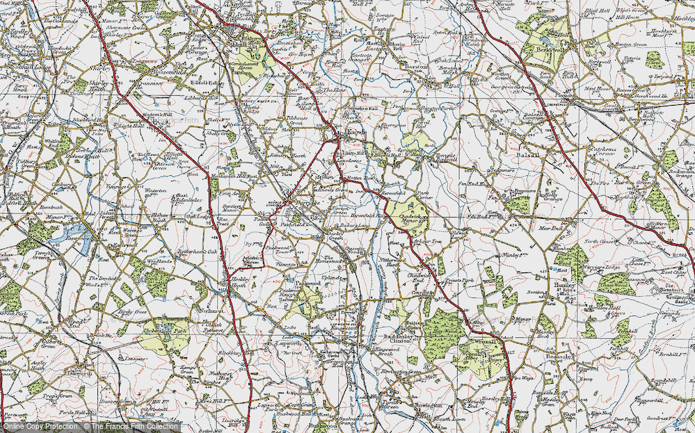 Old Map of Darley Green, 1921 in 1921