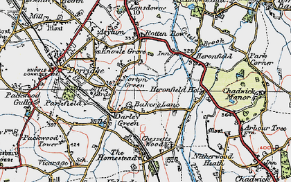 Old map of Darley Green in 1921