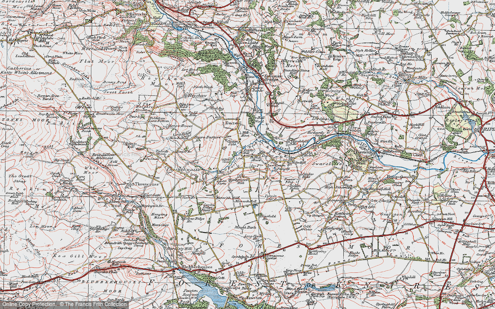 Old Map of Darley Head, 1925 in 1925