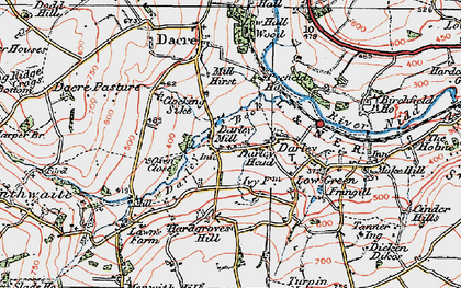 Old map of Darley Head in 1925