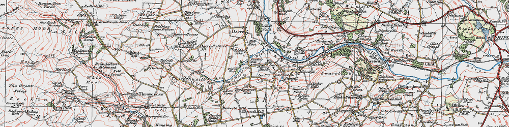Old map of Darley Head in 1925