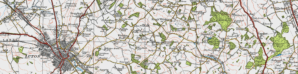Old map of Darleyhall in 1920