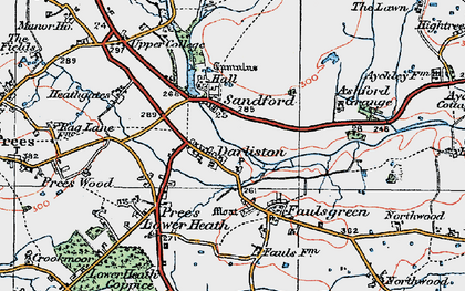 Old map of Darliston in 1921