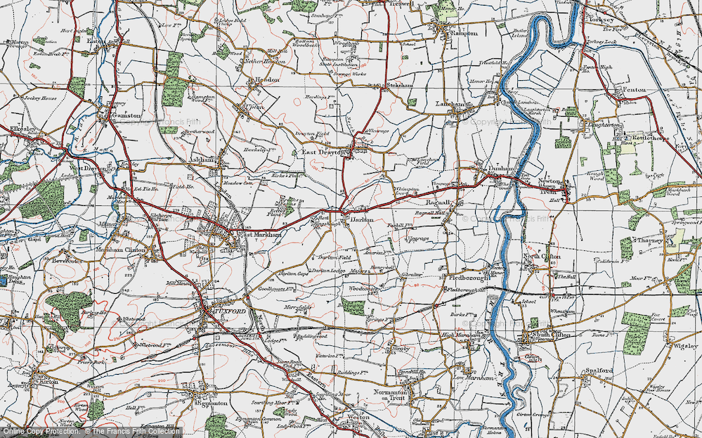 Old Map of Darlton, 1923 in 1923