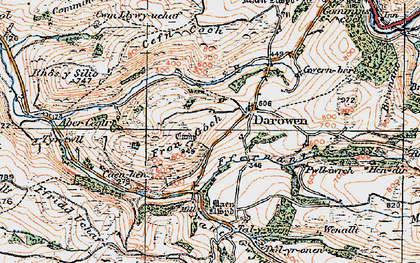 Old map of Berllan-dêg in 1921