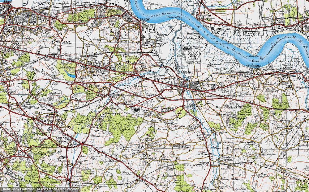 Old Map of Dartford, 1920 in 1920