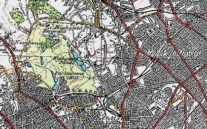Old map of Dartmouth Park in 1920