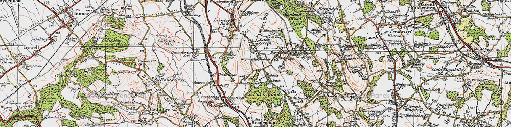 Old map of Darvillshill in 1919