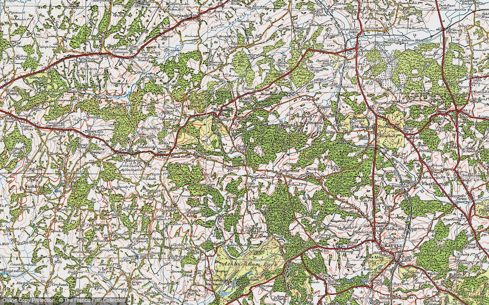 Old Map of Darwell Hole, 1920 in 1920