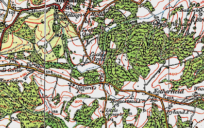 Old map of Darwell Hole in 1920