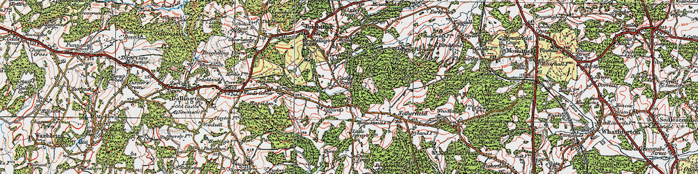 Old map of Darwell Hole in 1920