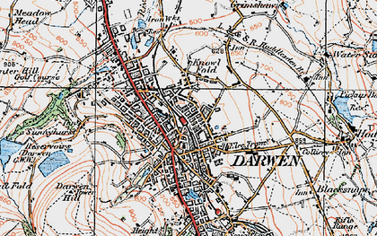 Old map of Darwen in 1924