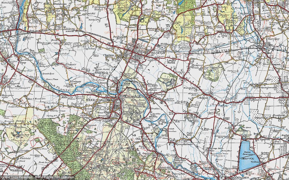 Old Map of Datchet, 1920 in 1920