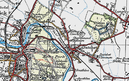 Old map of Datchet in 1920