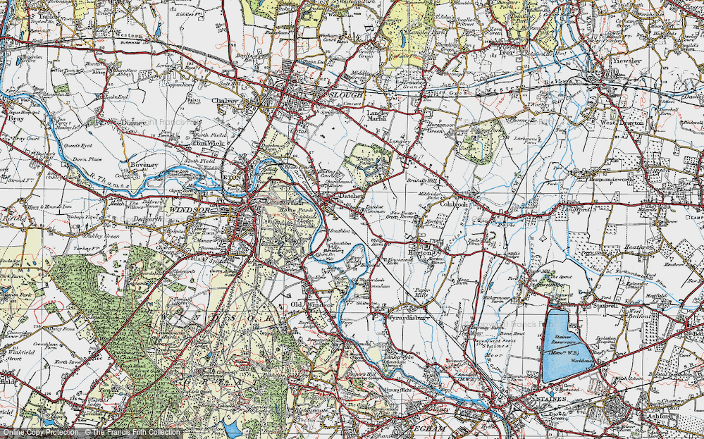 Old Map of Datchet Common, 1920 in 1920