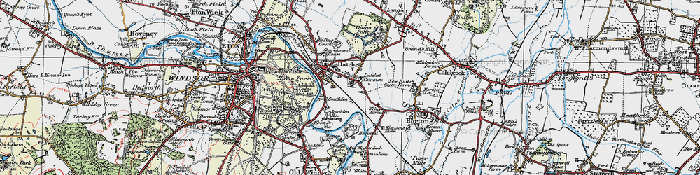 Old map of Datchet Common in 1920