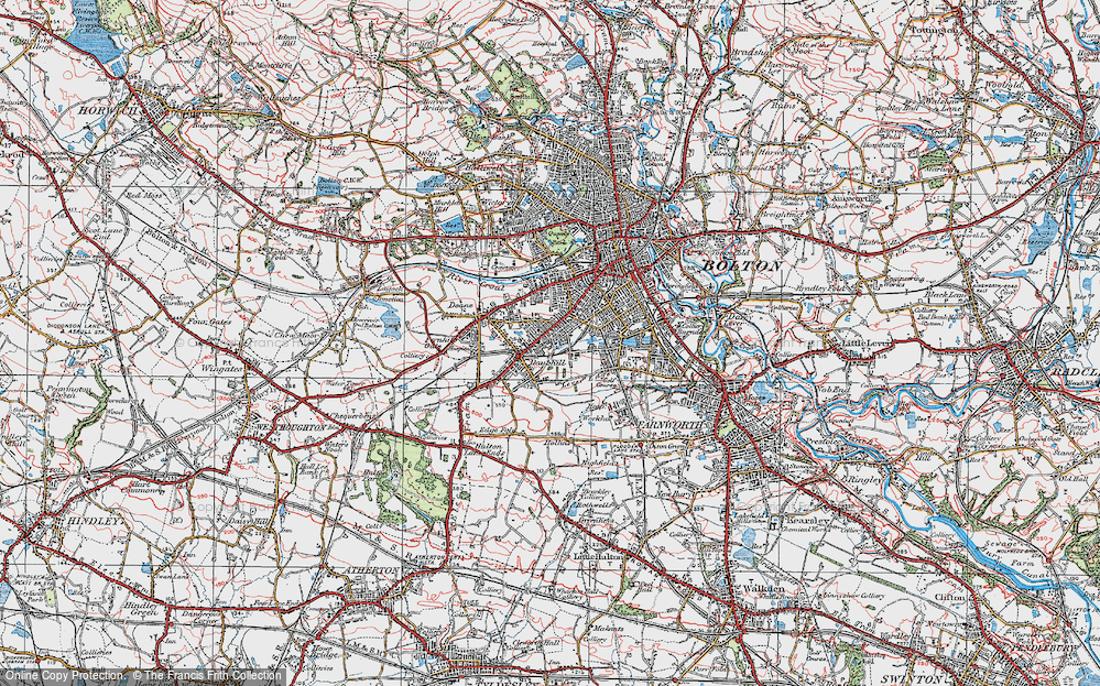 Old Map of Daubhill, 1924 in 1924