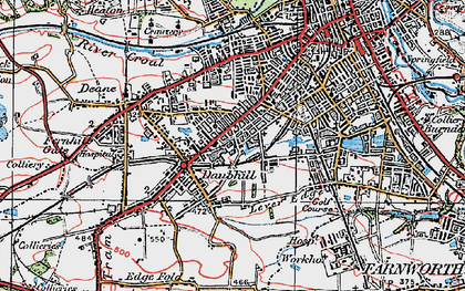 Old map of Daubhill in 1924