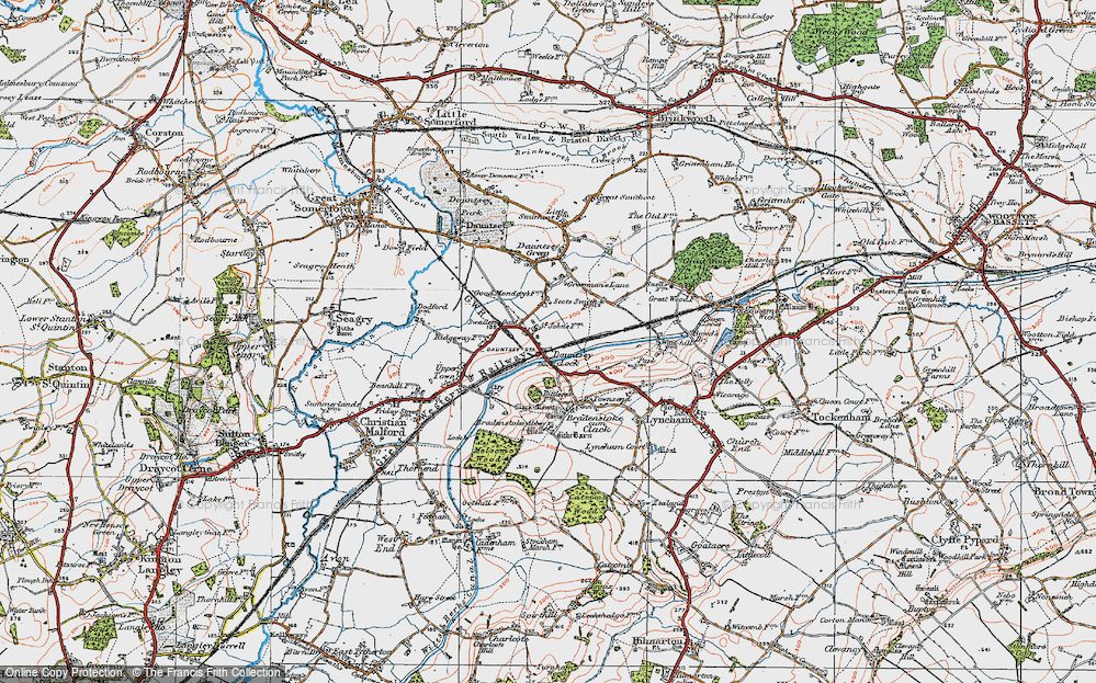Old Map of Dauntsey Lock, 1919 in 1919