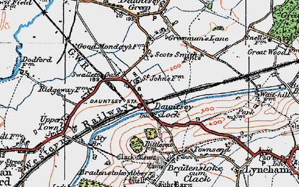 Old map of Dauntsey Lock in 1919