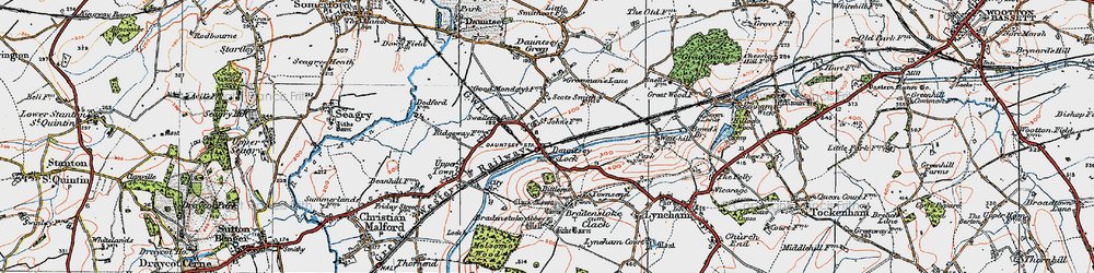Old map of Dauntsey Lock in 1919