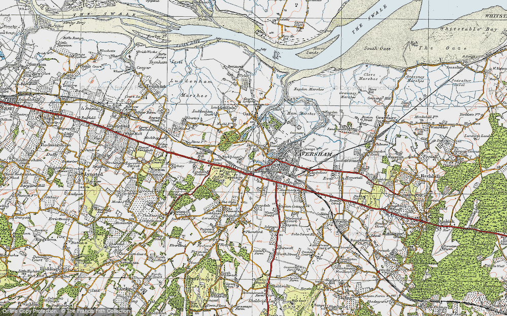 Old Map of Davington, 1921 in 1921