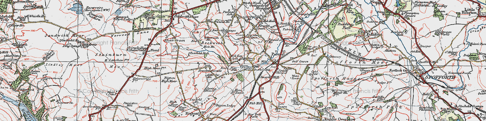 Old map of Daw Cross in 1925
