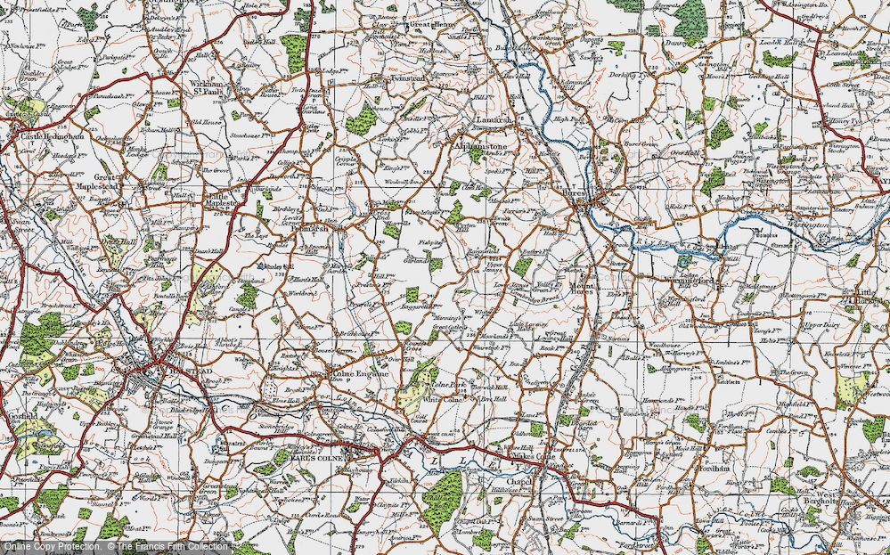 Old Map of Daw's Cross, 1921 in 1921