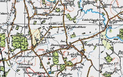 Old map of Dawesgreen in 1920