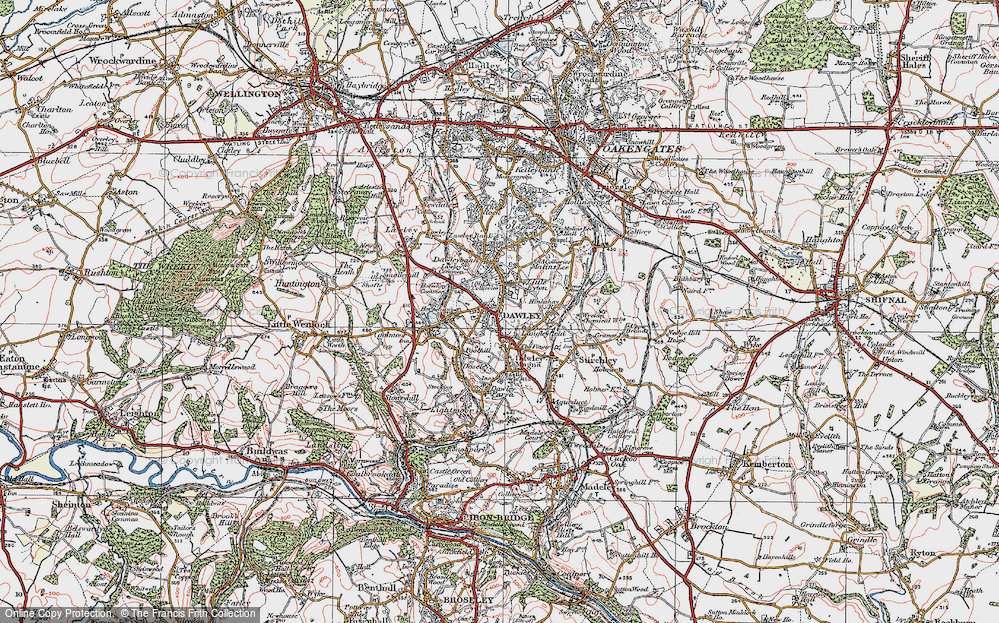 Old Map of Dawley, 1921 in 1921