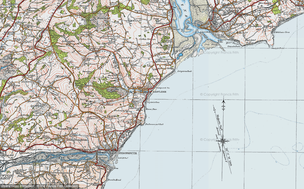 Old Map of Dawlish, 1919 in 1919