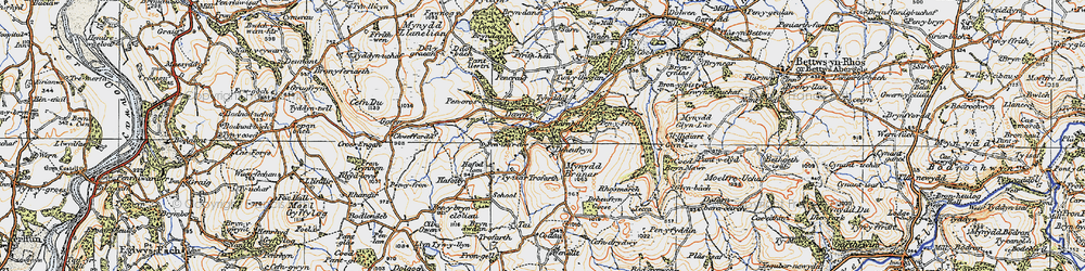 Old map of Dawn in 1922