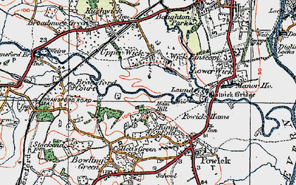 Old map of Bransford Court in 1920
