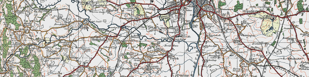 Old map of Dawshill in 1920
